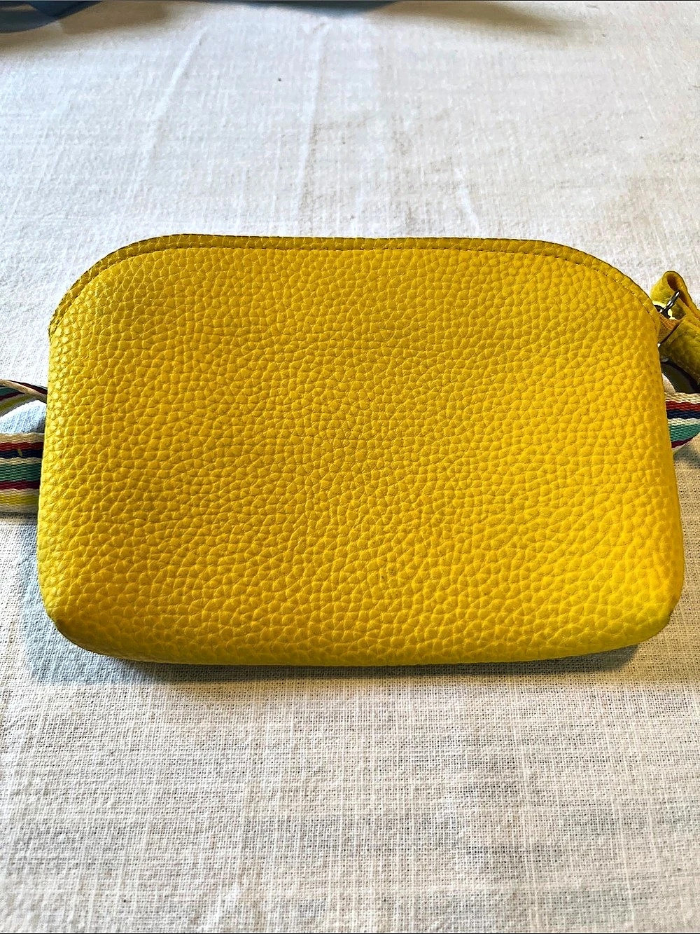 Nordstrom Yellow & Multicolor Striped Crossbody Bag